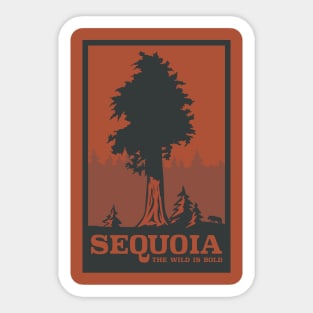 Sequoia National Park Travel Poster Apparel Sticker